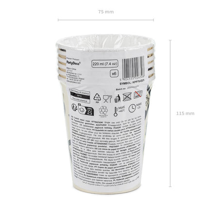 Gobelets de jeux 220ml 6pcs