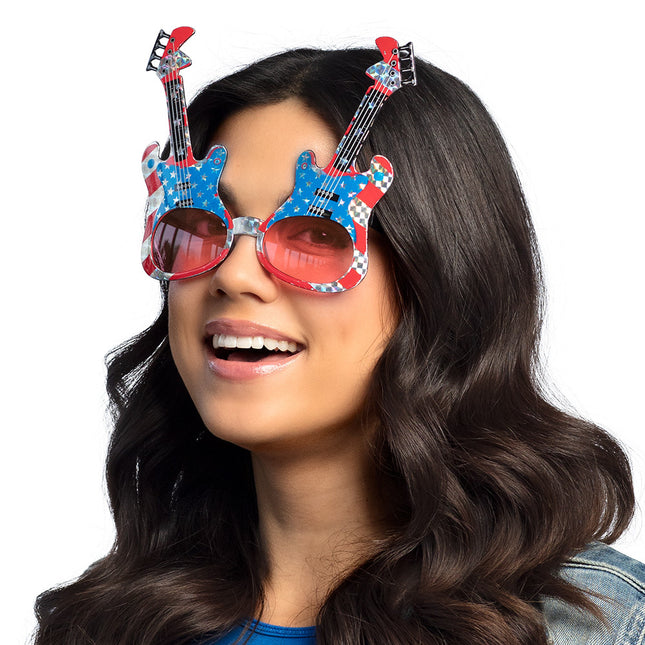 Lunettes de fête Guitare Usa