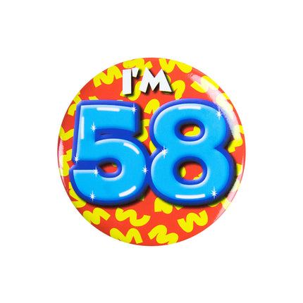 Je suis 58 Bouton 58 ans 5.5cm