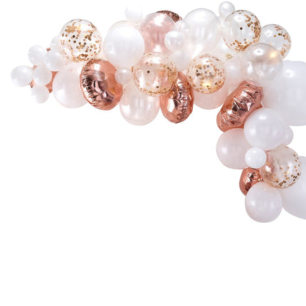 Ensemble de bricolage d'arcs de ballons en or rose