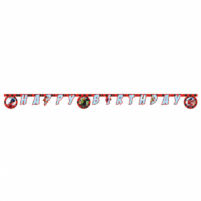 Guirlande de lettres miraculeuses Joyeux anniversaire 1.8m