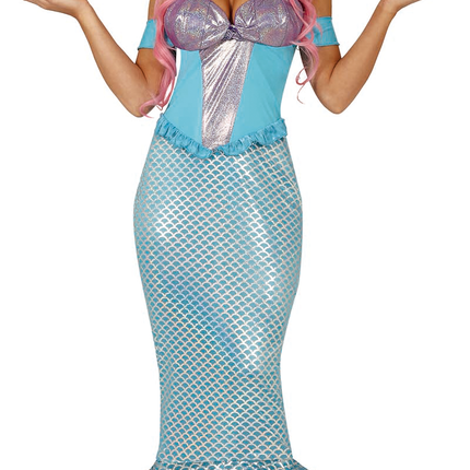 Costume de sirène bleu