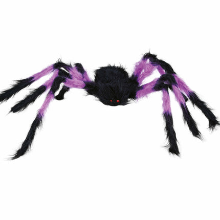 Fausse araignée noire mauve 75cm