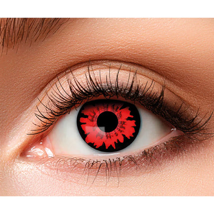 Lentilles de couleur rouge et noire