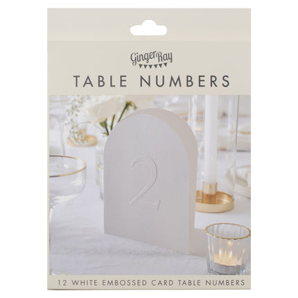 Numéros de table de mariage 30cm 12pcs