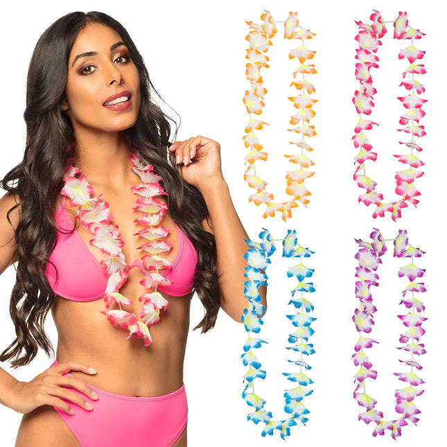 Couronne de fleurs d'Hawaï 4 pièces