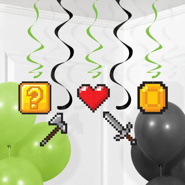Décoration suspendue pour la fête du jeu 5 pièces