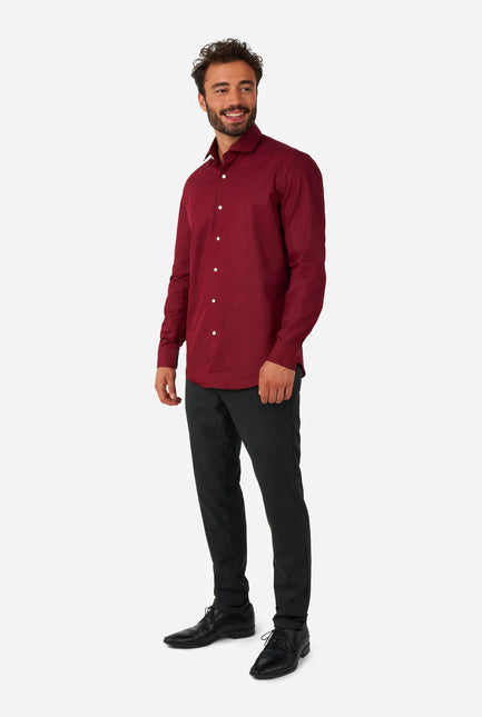 Chemise rouge bordeaux Hommes <tc>OppoSuits</tc>