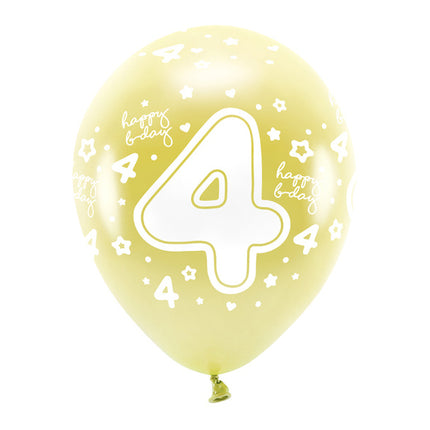Ballons 4 ans or 33cm 6pcs