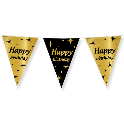 Flagline Happy Birthday Or Noir 10m