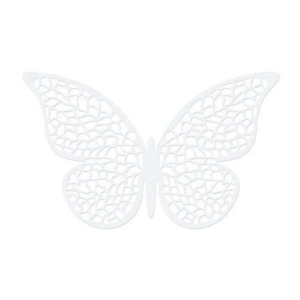Décoration de table Papier papillon blanc 8cm 10pcs