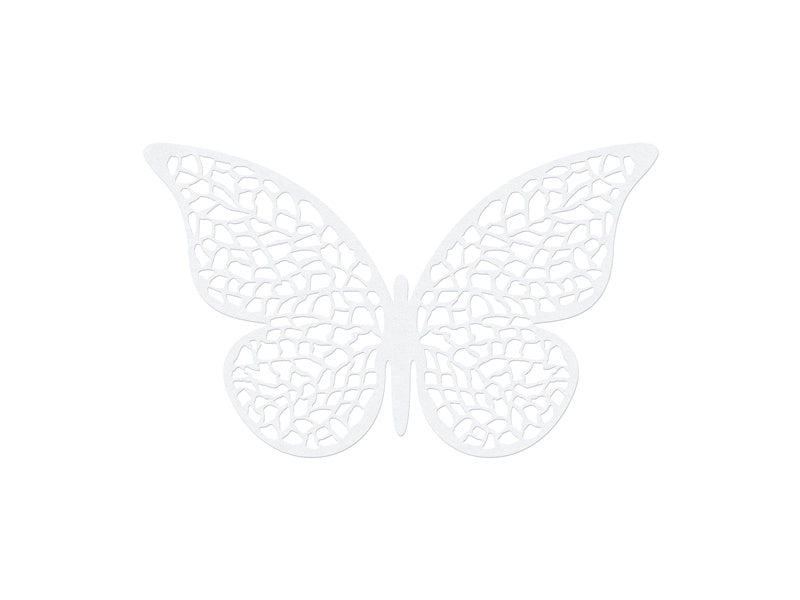 Décoration de table Papier papillon blanc 8cm 10pcs