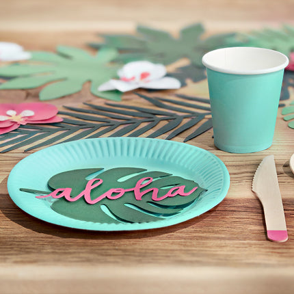 Hawaii Décoration de table Feuille de palmier 14.5cm 6pcs
