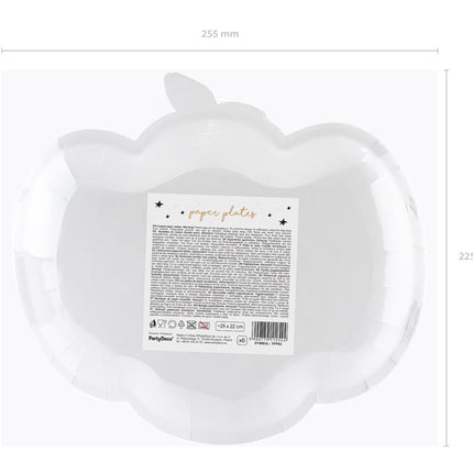 Assiettes Halloween Citrouille Rose 25cm 6pcs