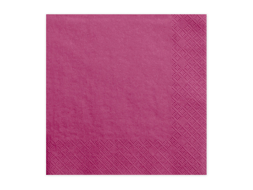 Serviettes de table Fuchsia 33cm 20pcs