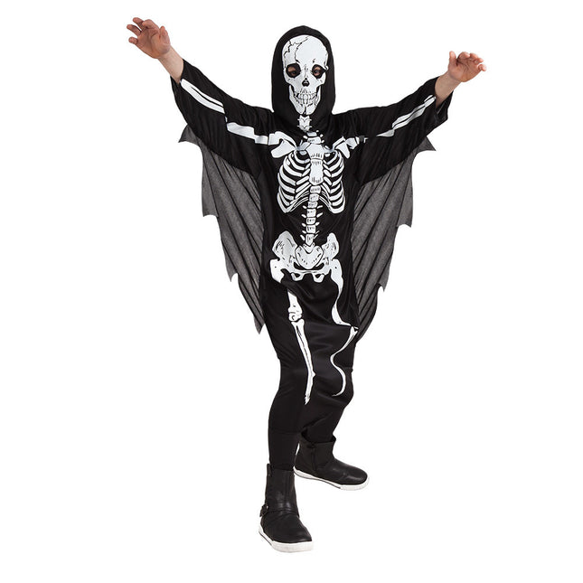 Costume d'Halloween Squelette Enfant Noir