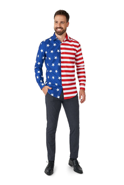 Chemise USA Flag Men <tc>Suitmeister</tc>