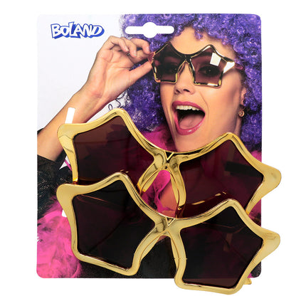 Lunettes dorées Étoile 2pcs