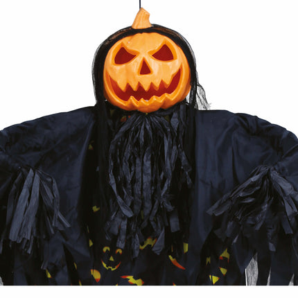 Décoration suspendue d'Halloween Citrouille avec son et lumière 1.8m