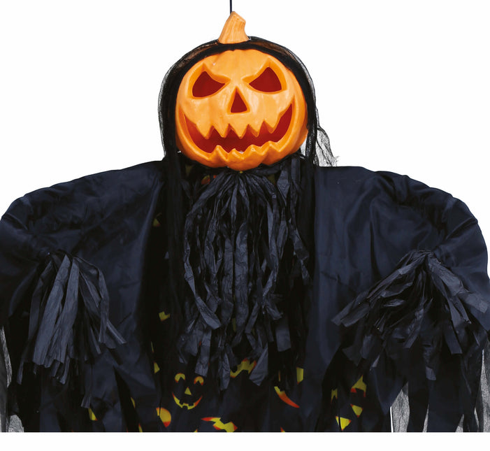 Décoration suspendue d'Halloween Citrouille avec son et lumière 1.8m