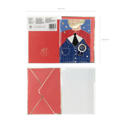 Carte de voeux Super Papa avec épingle en émail 15.5cm