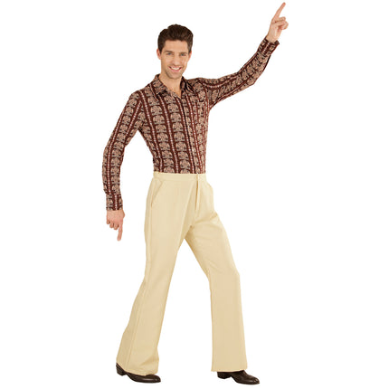 Pantalon Disco 70S Beige Hommes