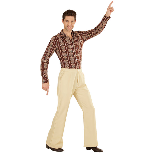 Pantalon Disco 70S Beige Hommes