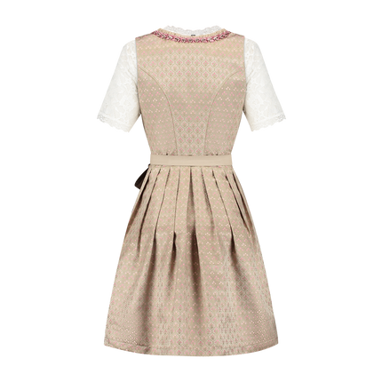 Gold Pink Dirndl Dress Oktoberfest Ladies 2 Pieces