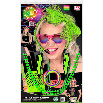 Neon 80S Set d'accessoires vert 5 pièces
