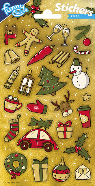 Autocollants Noël Paillettes