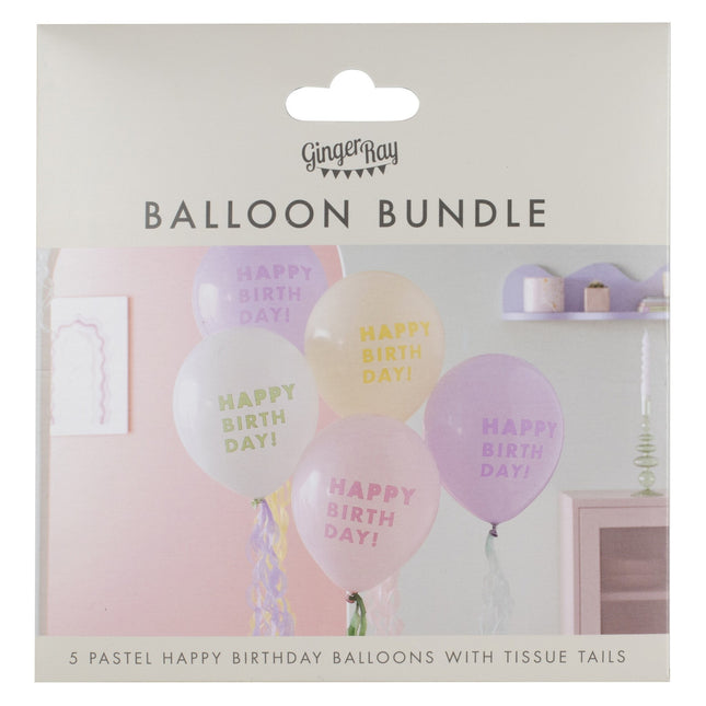 Jeu de ballons d'anniversaire colorés