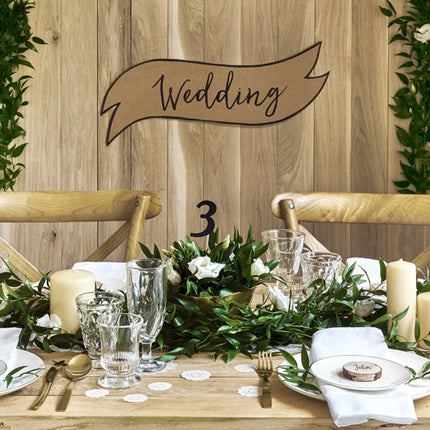 Cartes de table en bois 6pcs