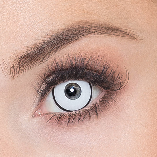 Lentilles hebdomadaires Maniac Blanc Noir
