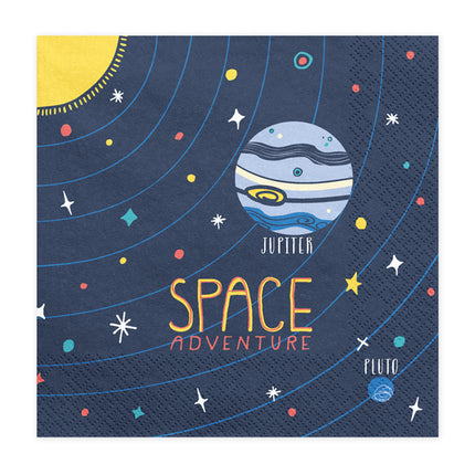 Serviettes de table Espace 33cm 20pcs