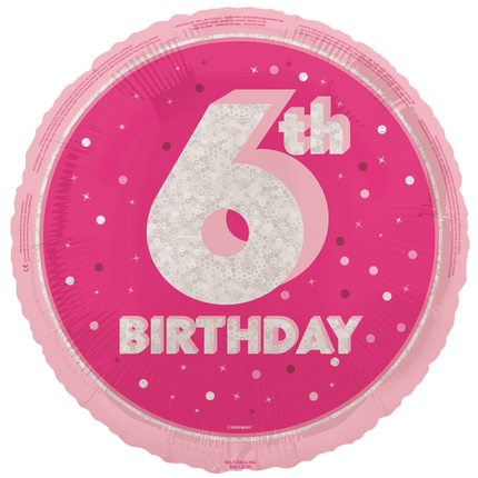 6 ans Ballon à l'hélium rose vide 45cm