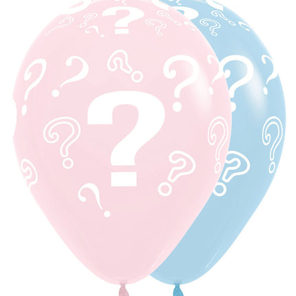Ballons de baudruche Points d'interrogation Pastel Mat 30cm 25pcs