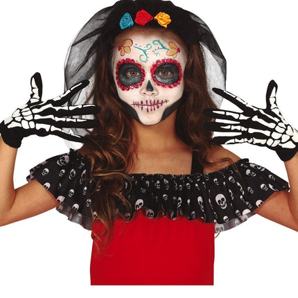 Gants d'Halloween Squelette Enfant