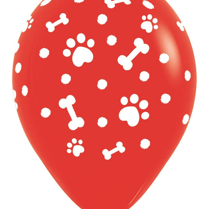 Ballons Paw Prints Boy Mix 30cm 25pcs