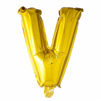 Ballon de baudruche Lettre V Or XL 102cm vide