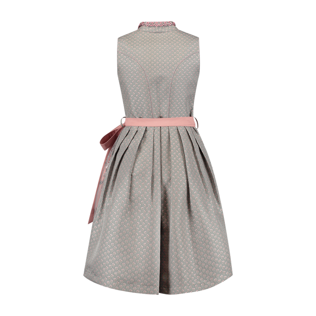 Robe Dirndl grise Oktoberfest Rose Dames