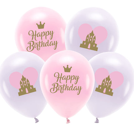 Ballons d'anniversaire violet rose 26cm 5pcs