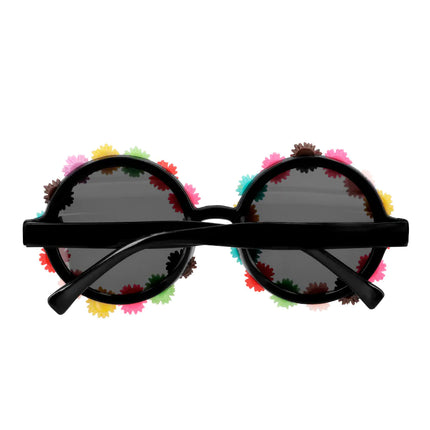 Lunettes noires Fleurs