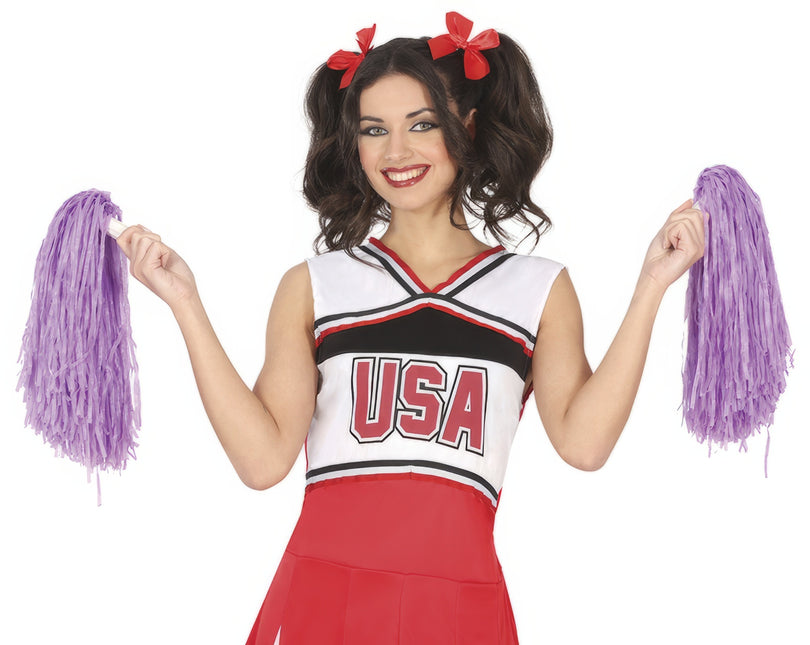 Pompons lilas 2pcs