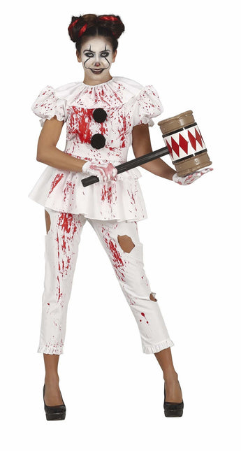 Clown Costume d'Halloween Dames Sanglantes