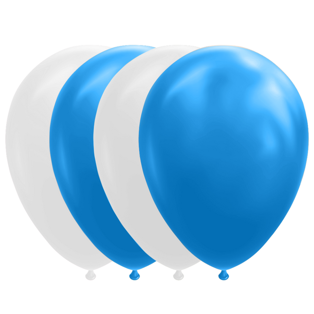 Ballons blancs bleus 30cm 10pcs