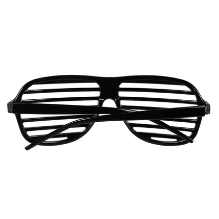 Lunettes noires rayées pailletées