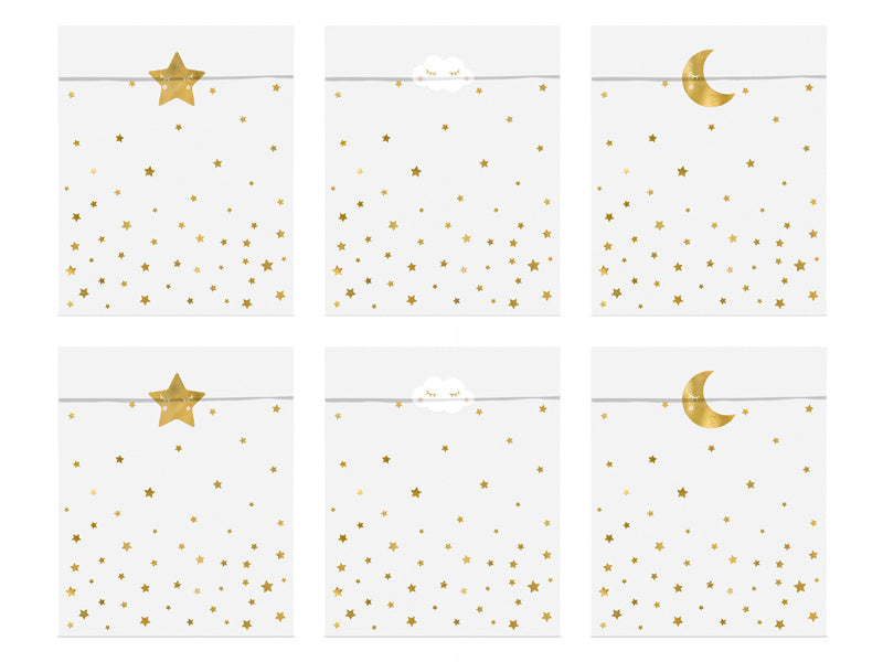 Sacs de fête Little Star 14cm 6pcs