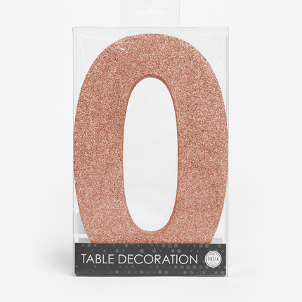 Décoration de table or rose Figure 0 Glitter 20.5cm
