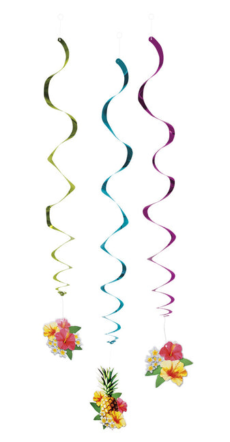 Décoration suspendue Hawaii 60cm 3pcs