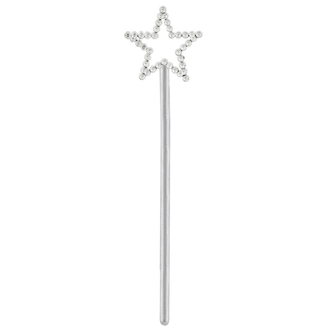 Baguette magique argentée 17cm 8pcs
